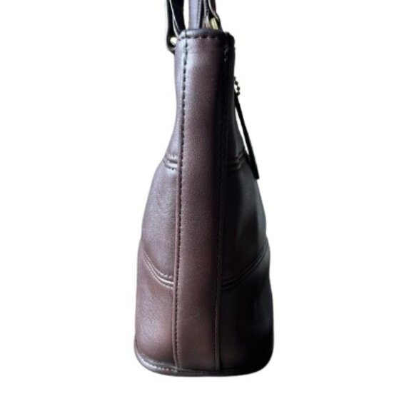 Coach Vintage Tribeca Dark Brown Mahogany Satchel Tote Purse Bag (9081)- LNC - Picture 5 of 9